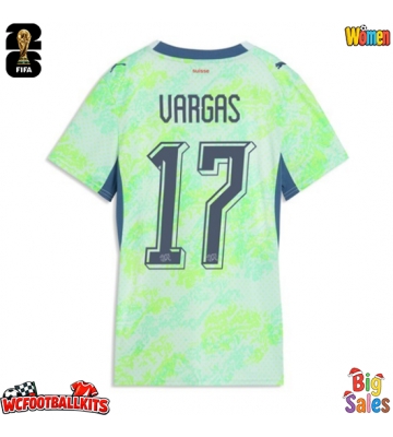 Switzerland Ruben Vargas #17 Replica Away Stadium Shirt for Women World Cup 2026 Short Sleeve